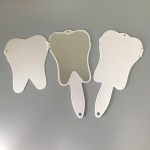 Advertising Promotion Tooth Shape Single Side Cosmetic Long Handle Makeup <strong>Mirror</strong> for <strong>Dentist</strong> - Product Image 3