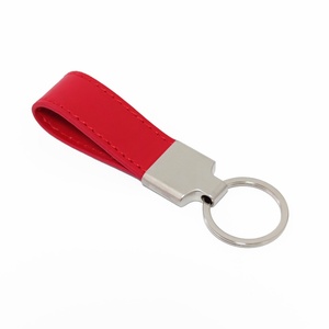 Keychain Factory Custom Blank Metal Brand Luxury Genuine Leather Keychain Custom Logo - Product Image 5