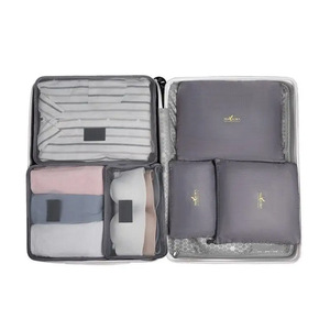 Travelsky Six-Piece Clothing Organizer Set Large Capacity Durable <b>Portable</b> Water Resistant Storage Bags for Travel <b>Wardrobe</b> - Product Image 2