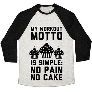 No Pain No Cake Camiseta de béisbol unisex de mezcla triple - Product Image 4