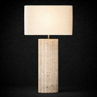 Lampe de table de luxe en albâtre, base en pierre moderne, lampe de chevet, lampe de bureau, décoration intérieure, projet de chambre de luxe, OEM ODM, vente en gros