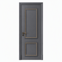 Pintu Kayu Panel Abu-abu Modern dengan Lapisan Casing Profil Panel Abu-abu Tua Finishing Matte untuk Pemasok Hunian dan Komersial Ukuran Kustom