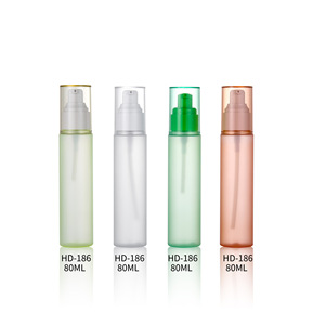 HD-186 Cosmetic Spray <b>Bottle</b> 80ML Frost Finish Plastic <b>Pump</b> Dispenser Cylinder Shape - Product Image 1