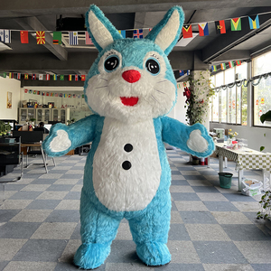 <span class=keywords><strong>Costume</strong></span> Gonfiabile da <span class=keywords><strong>Coniglio</strong></span> 2m/2.6m per Adulti, Vestito da Mascotte Peloso Gonfiabile, Abito da Coniglietto Pasquale per Intrattenimento - Product Image 1