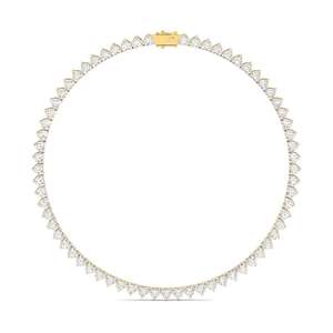 Collier tennis solitaire classique en diamant CVD taille cœur, bijoux élégants en diamant de laboratoire pour femme - Product Image 5