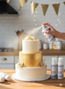 สเปรย์สีเมทัลลิกเกรดอาหารสำหรับตกแต่งเค้ก อบขนม ผงกลิตเตอร์ 100 มล. ผงสีประกายมุก ขายส่ง - Product Image 3