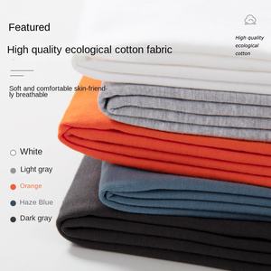 Camiseta de Algodão Puro Vintage Lisa com Gola Redonda e Manga Curta, Tipo Tubo Reto, para Uniformes Corporativos, Festas e Eventos Culturais – Atacado - Product Image 4