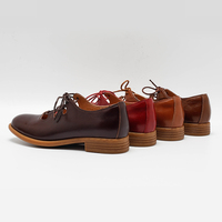Chaussures à talons bas pour femmes, style vintage, effet usé, découpées, à lacets, 8 cm, souples, légères, respirantes, tendance printemps-été-automne