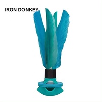 IRONDONKEY Ballon de badminton de plage extérieur 21CM avec base en caoutchouc et plumes de poulet, OEM
