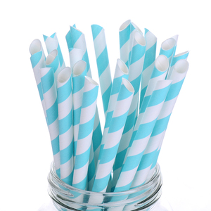 respetuoso del medio ambiente RainbowColor geométrica abultado de pajitas de papel para la fiesta, zumos de decoración - Product Image 1