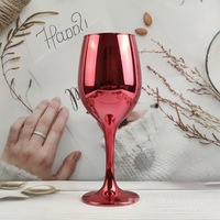 Gobelet en verre à vin plaqué de couleur avec différentes couleurs tasses à vin rouge en verre doré Décoration de mariage créative pour table de mariage