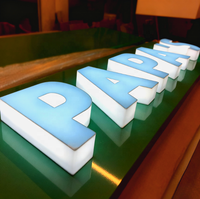 Signes de société extérieur 3d acrylique FrontLit Led signe de magasin lettres de canal de lumière acrylique pour Salon Restaurant magasin signe