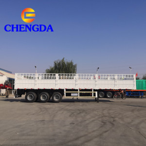 Semi-remorque de transport de bétail lourd, utilisée pour le transport de bétail, 3 à 4 essieux, 60 à 80 tonnes, avec clôture - Product Image 5