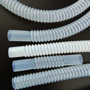 Manguera de plástico corrugado de PTFE, tubo de fuelle Flexible personalizado, convexo