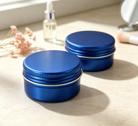 Pot en aluminium recyclable pour cosmétiques avec fenêtre transparente, plusieurs tailles, organisateur pour fournitures d'onglerie, rangement pour strass et bandes de sable