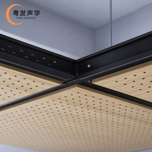 Panneaux acoustiques muraux et de plafond en <span class=keywords><strong>bois</strong></span> <span class=keywords><strong>perforé</strong></span> ignifuge, modernes, insonorisés, écologiques, rainurés en MDF pour entrepôts et hôtels (80%) - Product Image 5