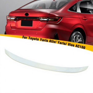 Haosheng voiture Refit pièces ABS plastique coffre arrière becquet fibre de carbone Look aileron arrière pour Toyota <span class=keywords><strong>Yaris</strong></span> Ativ Vios AC100 2023 + - Product Image 1