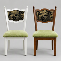 Chaise de salle à manger moderne en bois massif, style rétro, dossier minimaliste, design nordique, revêtement en tissu, pour la maison et les restaurants