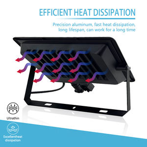 <span class=keywords><strong>Projecteur</strong></span> <span class=keywords><strong>LED</strong></span> étanche IP65 avec détecteur de mouvement PIR, angle de faisceau 120°, construction en aluminium pour entrepôt - Product Image 6