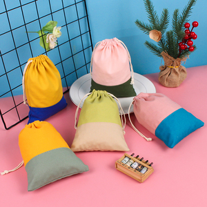 Sac à cordon en coton GOTS avec logo personnalisé, 7*9 cm, recyclable, pour bijoux, cadeaux, emballages alimentaires, vente en gros - Product Image 5
