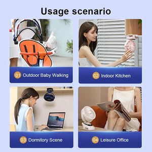 <b>Small</b> <b>Desk</b> Clip on <b>Fan</b>, Portable Personal USB Clip <b>Fan</b> for Home Office Travel Bed Stroller Camping Outdoor Golf Cart <b>Fan</b> - Product Image 6