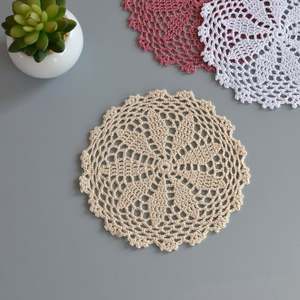 Handmade Happiness Gorgeous hand crocheted round <b>Rope</b> Coaster - Product Image 1