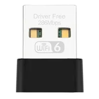 Adaptateur WiFi USB Mini AX300 WiFi6 300 Mbps 2,4 GHz sans pilote Dongle sans fil 802.11ax pour PC portable Win7 Win10 Win11 Linux UOS