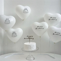 Support de table flottant en forme de cœur pour ballons, idéal pour les fêtes d'anniversaire d'enfants et de bébés, et comme accessoire de décoration photo