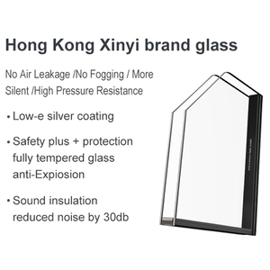 DERCHI NFRC modern bingkai ramping, pintu geser teras kaca tempered mengkilap ganda aluminium hitam dampak badai