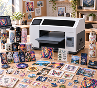 Nouvelle imprimante jet d'encre UV entièrement automatique Reeleyin XP600 A3 33x60cm 5 cartouches haute vitesse avec avertissement de faible niveau d'encre multifonction