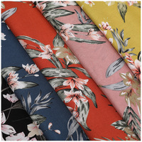 Tissu en Viscose à personnaliser, Voile en rayonne tissé avec imprimé Floral, 100% rayonne, pour robe et chemise, diy bricolage