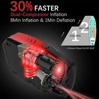 Haute capacité 50PSI Portable électrique SUP pompe à Air sans fil voiture gonfleur de pneu fonction de dégonflage automatique étanche pour voiture pagaie
