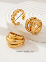 Ensemble de bagues à bulles à la mode pour femmes bijoux empilés dorés avec design de base anneaux empilables à la mode