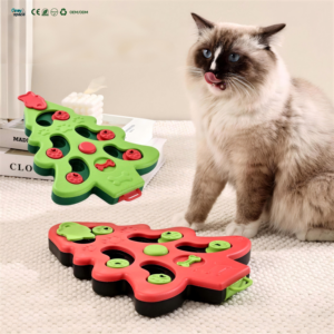 Juguete Interactivo para Perros con Forma de Árbol de Navidad de Año Nuevo, Divertido Juguete de Alimentación Lenta para Entrenamiento de Inteligencia, Hecho de Plástico Duradero - Product Image 1