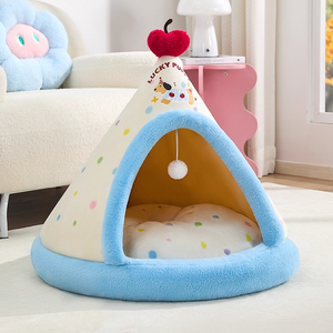 Hunde katzen hauszelt Kleines und mittelgroßes Hunde haustier haus kann Jurten öffnen und waschen Teddy Bomei Holz-PET - Product Image 2
