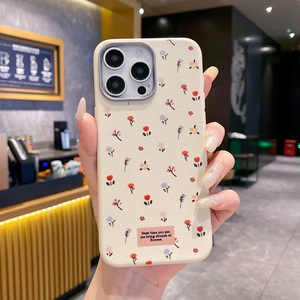 Funda Protectora de Alta Calidad con Diseño de Flores Pequeñas para iPhone 17 Air 13 14 15 16 <span class=keywords><strong>Pro</strong></span> Max, Textura de Cuero TPU - Product Image 5