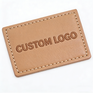 High Quality Retro Embossed Letter PU <strong>Label</strong> Customizable <strong>Leather</strong> PU <strong>Label</strong> for Bags Shoes Garments Private Brand - Product Image 5