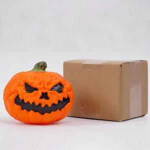 Lanterne citrouille d'Halloween en plastique étanche de 5,5 pouces, LED lumineuse, pour usage extérieur, centres commerciaux, maison, accessoires de décoration de fêtes - Product Image 2