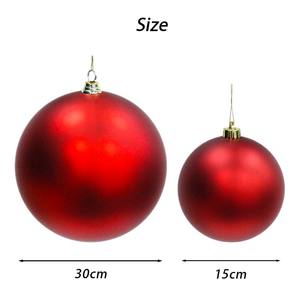 Kerstballen van plastic, gekleurd mat, rond, hangende ornamenten, feestelijke & partydecoratie voor thuis - Product Image 3