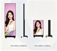 Pantalla LED Plegable de 180 Grados, Compatible con SDK, Señalización Digital Creativa, Video Wall HD, Pantalla Móvil para Publicidad, IP65, Animación OEM