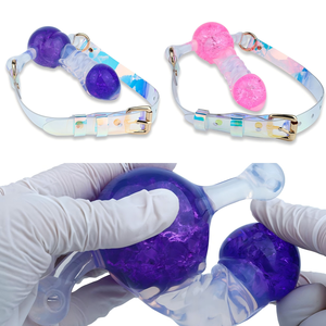 FAAK Nouveau Godemichet double extrémité, Jouet sexuel pour stimulation profonde, Mâchoire ouverte, Plug buccal, Harnais en silicone, Strap-on lesbien, Plug anal en forme de pénis, BDSM <span class=keywords><strong>Bondage</strong></span> - Product Image 1