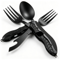 Ensemble de couverts de camping en acier inoxydable pour pique-nique en plein air, cuisine moderne, vaisselle écologique, couteau, fourchette, cuillère, baguettes