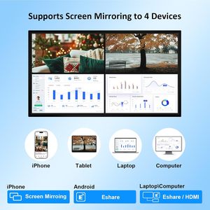 สมาร์ทบอร์ดอินเทอร์แอคทีฟสำหรับห้องเรียน รองรับการสะท้อนหน้าจอ Android ไวท์บอร์ดดิจิทัล สำหรับการนำเสนอ พร้อมฟังก์ชั่น Annotating และการถ่ายทอดสด - Product Image 5