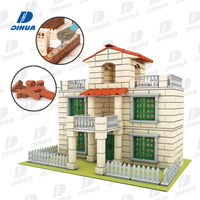 Kit de Mini briques de Construction, ensemble d'ingénierie de ciment, jouets pour enfants, bricolage de maison réelle, 352 pièces