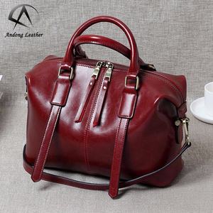 Sac à main Andong pour femmes et filles, en cuir de vache véritable, sac à bandoulière tendance, sacs à main à poignée supérieure - Product Image 1