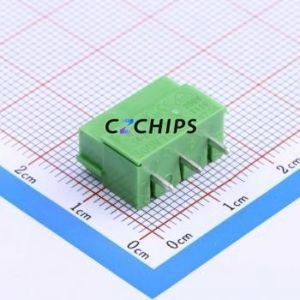 PA001-3P Screw Terminal Block Through hole Component (THT),P=5mm Connector ( Construction: 1x3P )( Pitch: 5mm )( Color: Green ) - Product Image 1