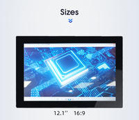 Super usines 12.1 pouces moniteur HDMI utilisé lcd écran tactile capacitif moniteur ordinateur écran tactile pc moniteur à écran tactile industriel