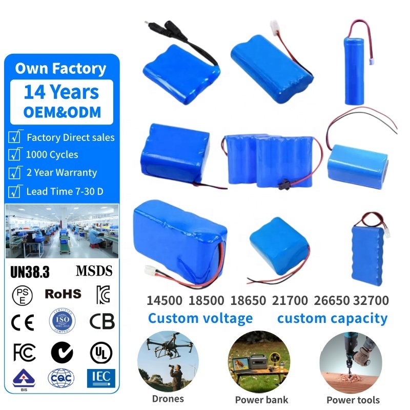 Factory OEM&ODM 2600mAh for Various Products Rechargeable 18650-3S4P Lithium <strong>Ion</strong> Battery <strong>Pack</strong> 7.4V 11.1v <strong>12v</strong> <strong>LI</strong>-<strong>ion</strong> Battery <strong>Pack</strong>