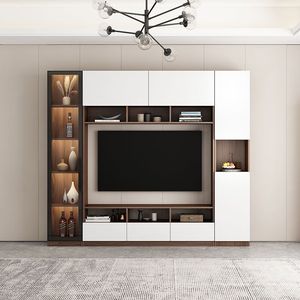 Meuble TV <span class=keywords><strong>de</strong></span> Luxe Moderne, Dernier Cri, avec Bande Lumineuse Intégrée pour Salon Intelligent, Idéal Appartement - Product Image 2