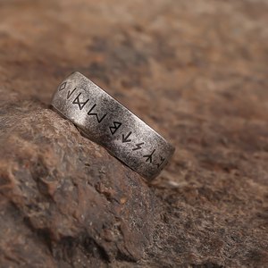 Viching Souvenir anello in acciaio inossidabile anello da uomo vichinga anello runico Norse <span class=keywords><strong>gioielli</strong></span> <span class=keywords><strong>vichinghi</strong></span> - Product Image 5
